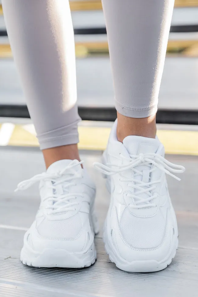 Tessa White Chunky Sneakers FINAL SALE sold by Pink Lily product image thumbnail 3