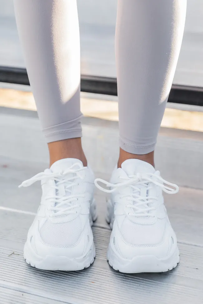 Tessa White Chunky Sneakers FINAL SALE sold by Pink Lily product image thumbnail 4