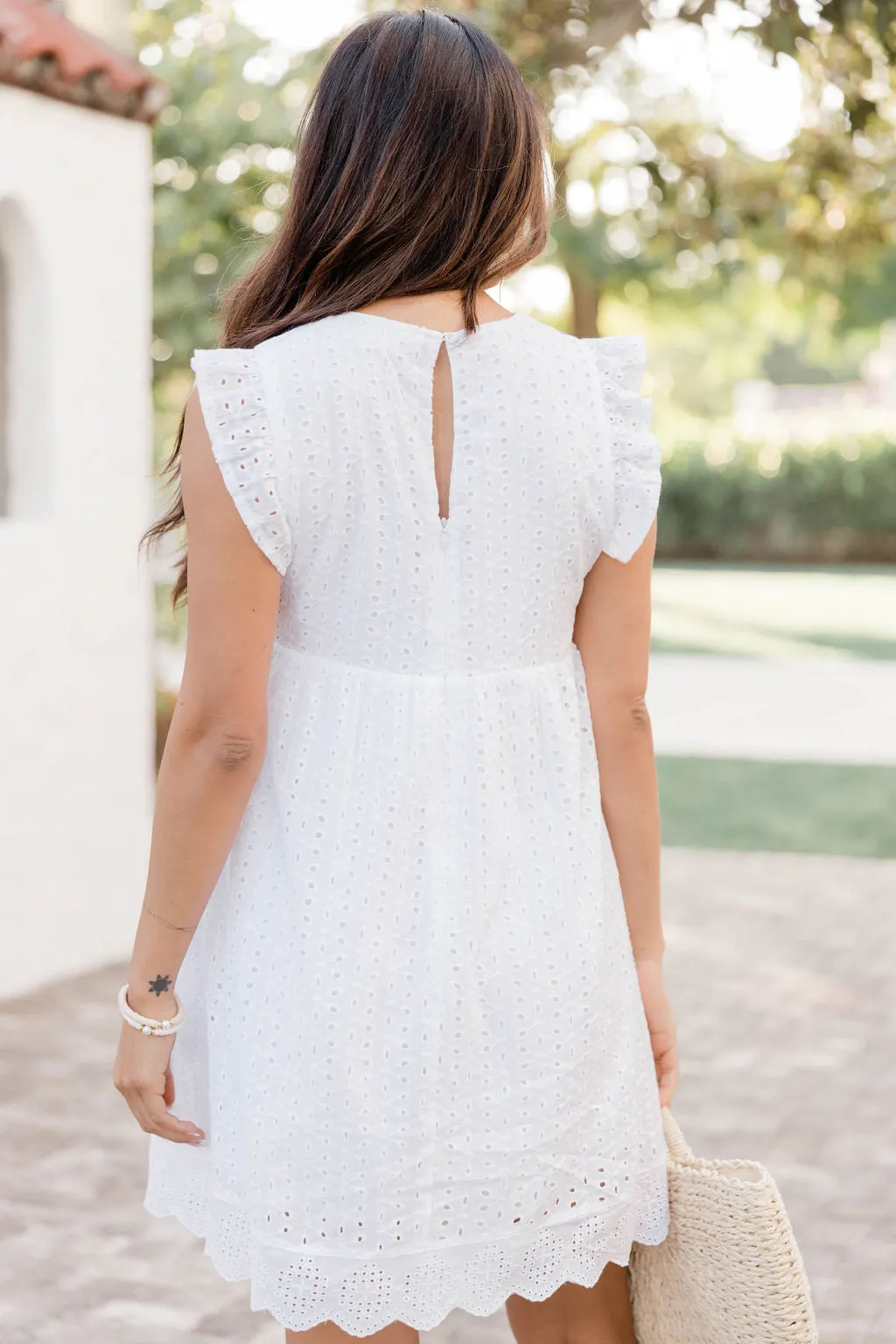 You Found My Heart White Round Neck Lace Romper Dress FINAL SALE sold by Pink Lily product image thumbnail 5