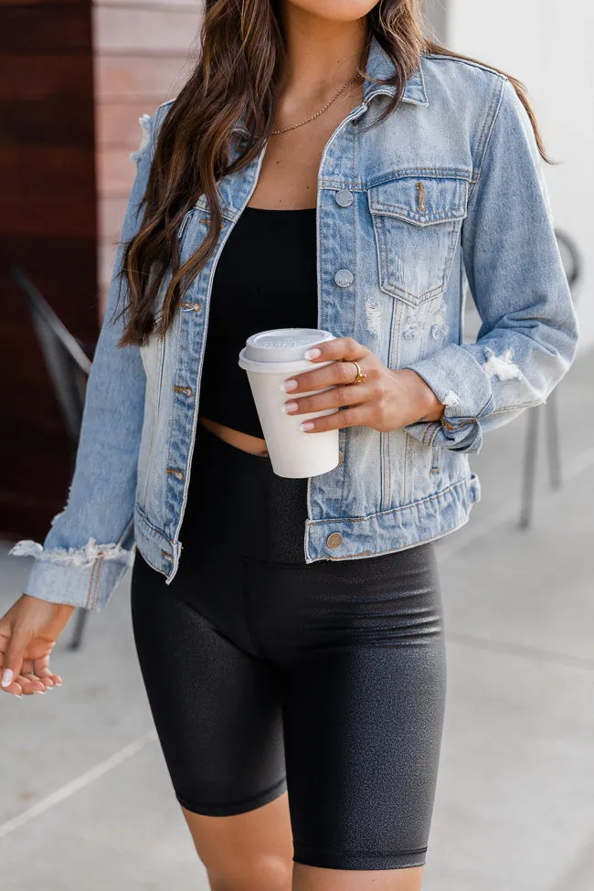 Stay Beautiful Medium Wash Denim Jacket FINAL SALE sold by Pink Lily product image thumbnail 5