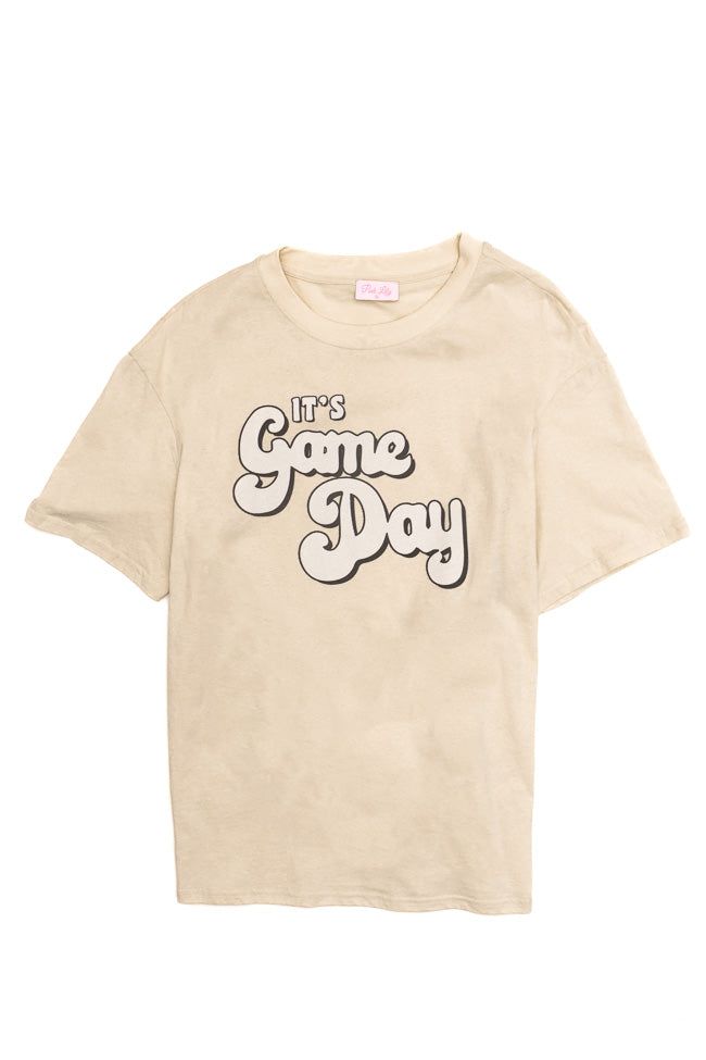 It's Gameday Ivory Oversized Graphic Tee sold by Pink Lily product image thumbnail 2