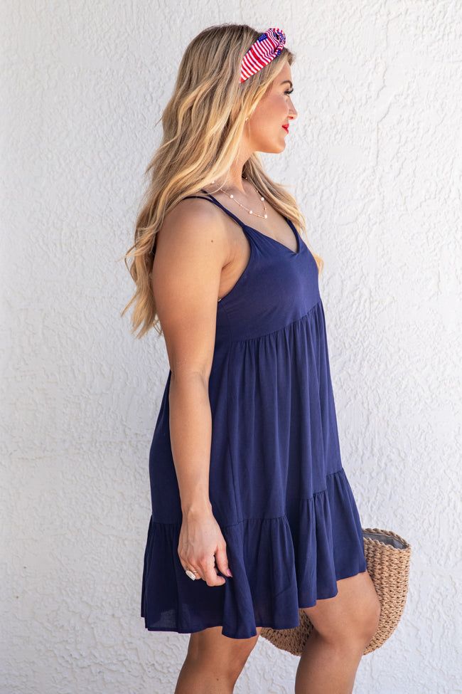 Got A Hold On Me Navy Mini Dress FINAL SALE sold by Pink Lily product image thumbnail 3