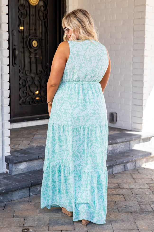 Sweetest Moments Green Print Maxi Dress FINAL SALE sold by Pink Lily product image thumbnail 4