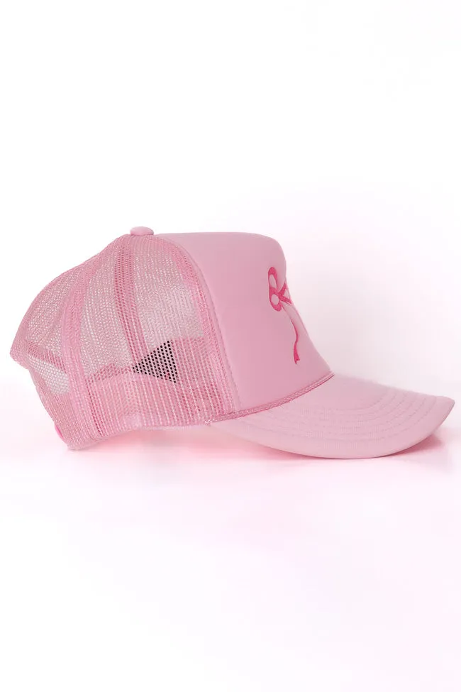Bow Light Pink Trucker Hat sold by Pink Lily product image thumbnail 4