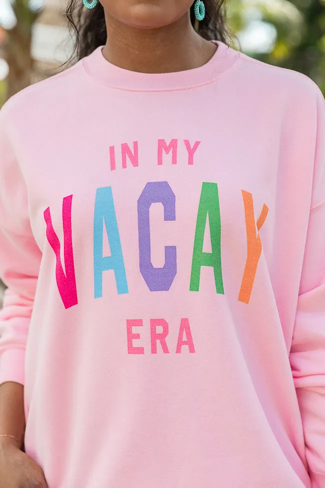 In My Vacay Era Light Pink Oversized Graphic Sweatshirt sold by Pink Lily product image thumbnail 3