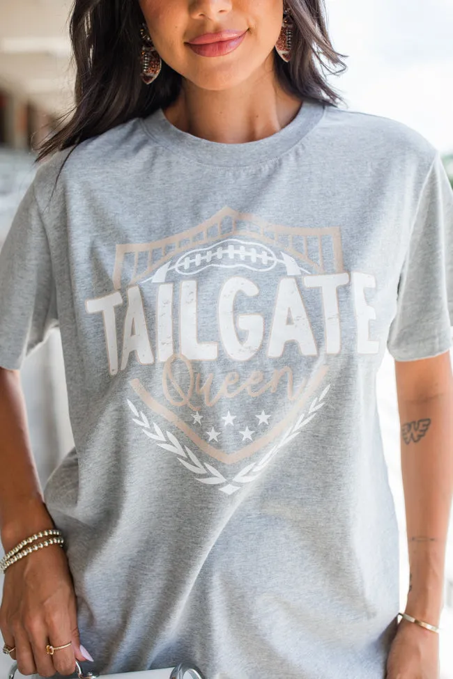 Tailgate Queen Light Grey Oversized Graphic Tee sold by Pink Lily product image thumbnail 3