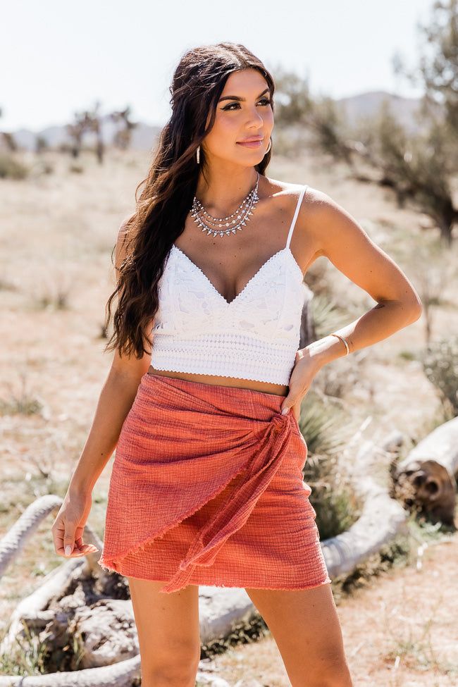 Free My Soul White Cropped Crochet Tank FINAL SALE sold by Pink Lily product image thumbnail 2