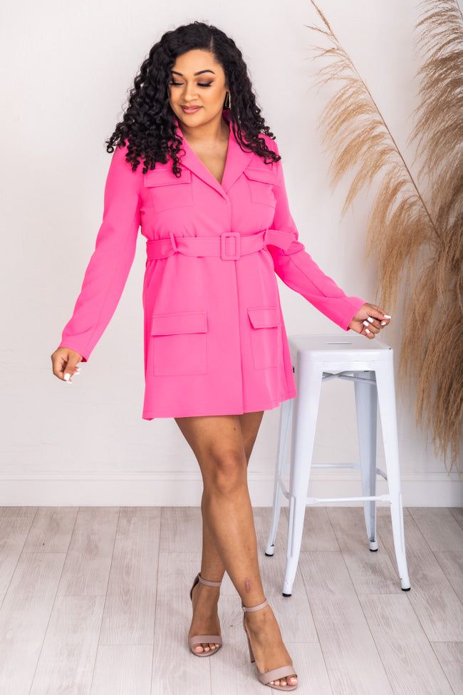 Prepared For This Pink Belted Blazer Dress FINAL SALE sold by Pink Lily product image thumbnail 7