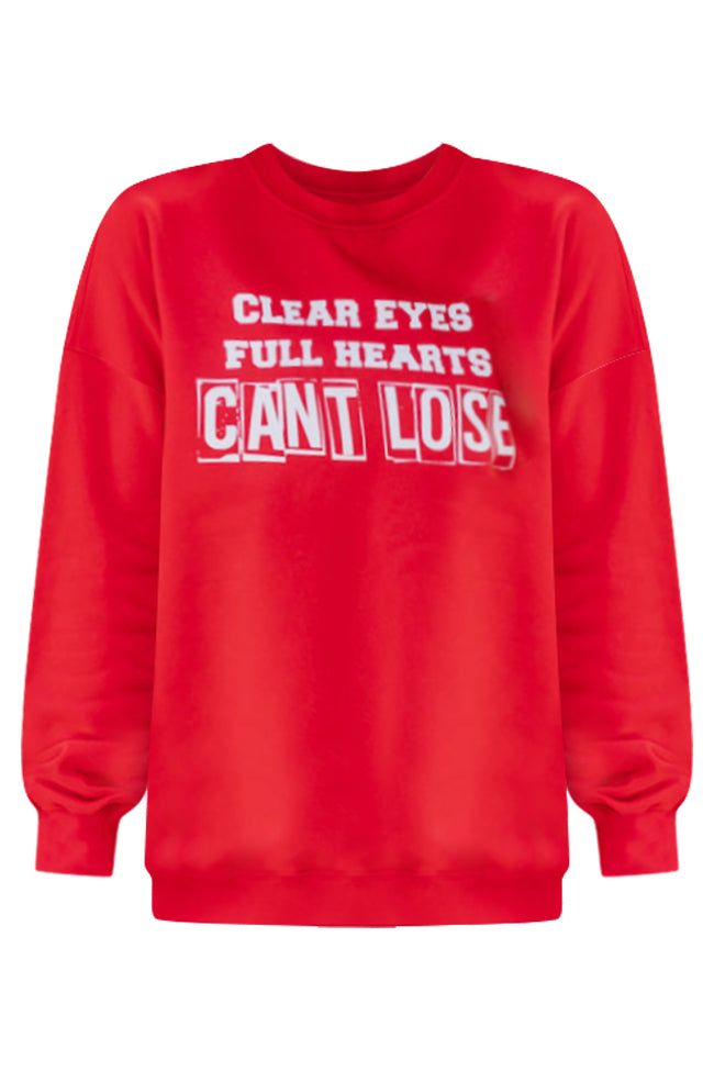 Clear Eyes Full Hearts Red Graphic Sweatshirt SALE sold by Pink Lily product image thumbnail 5