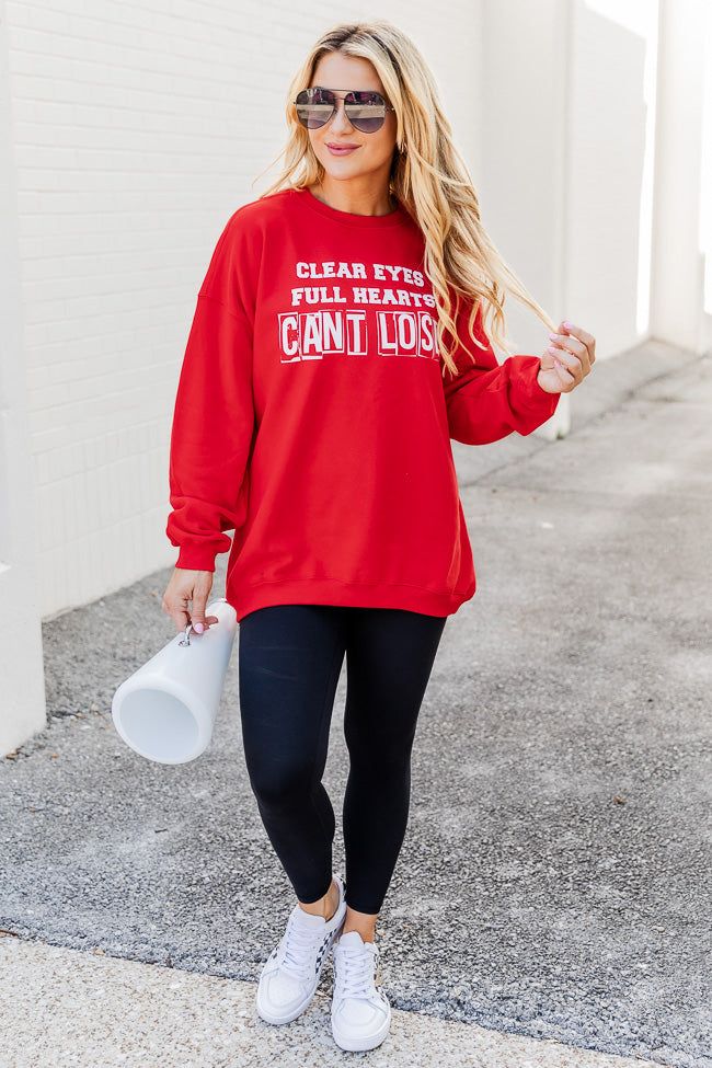 Clear Eyes Full Hearts Red Graphic Sweatshirt SALE sold by Pink Lily product image thumbnail 2