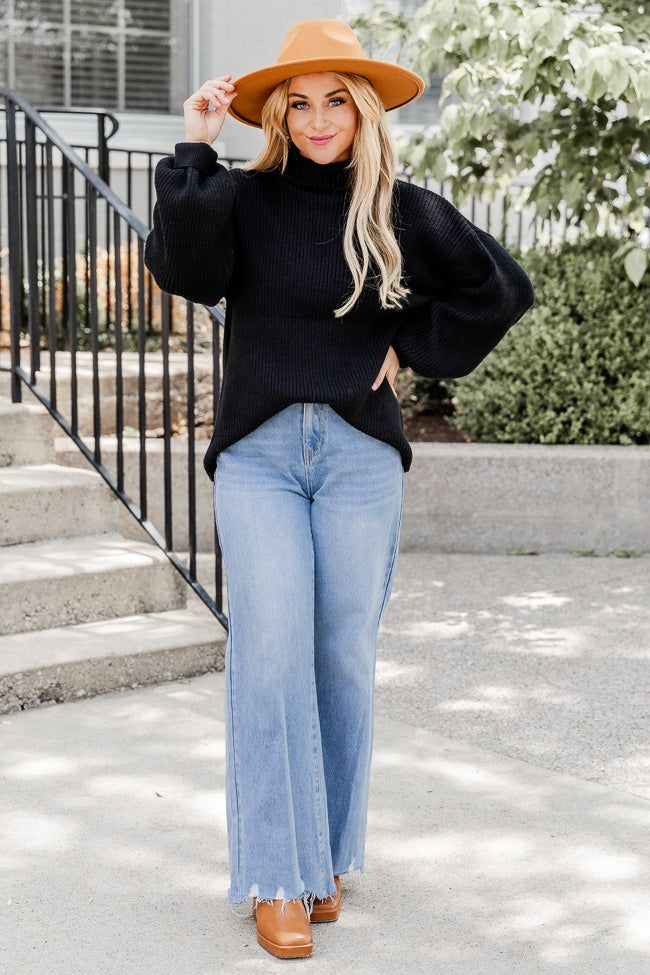 Give It Your All Black Turtleneck Sweater FINAL SALE sold by Pink Lily product image thumbnail 2