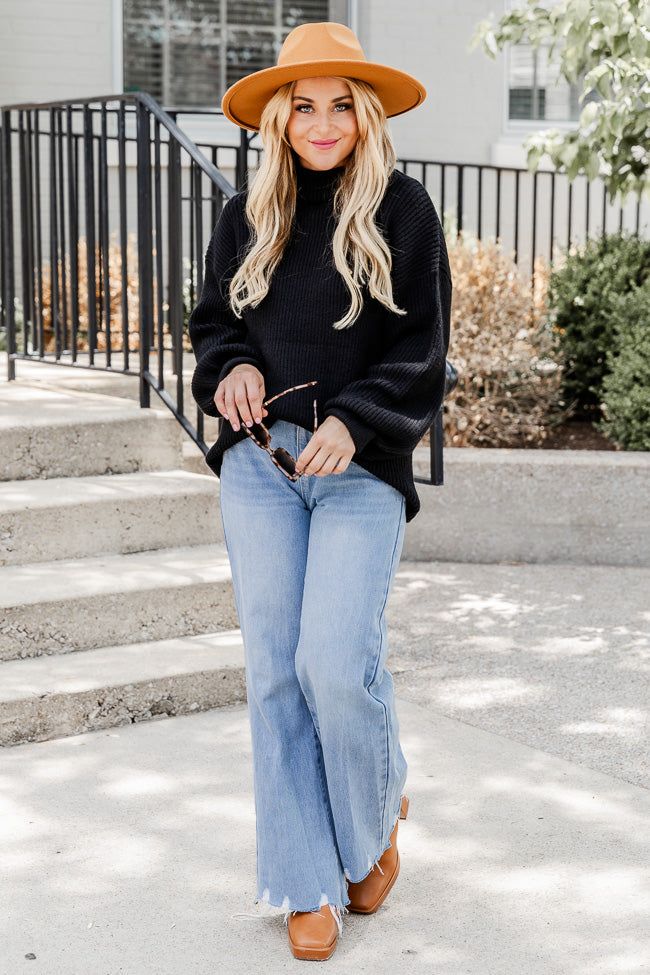 Give It Your All Black Turtleneck Sweater FINAL SALE sold by Pink Lily product image thumbnail 3