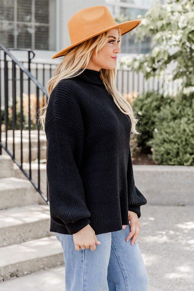 Give It Your All Black Turtleneck Sweater FINAL SALE sold by Pink Lily product image thumbnail 4