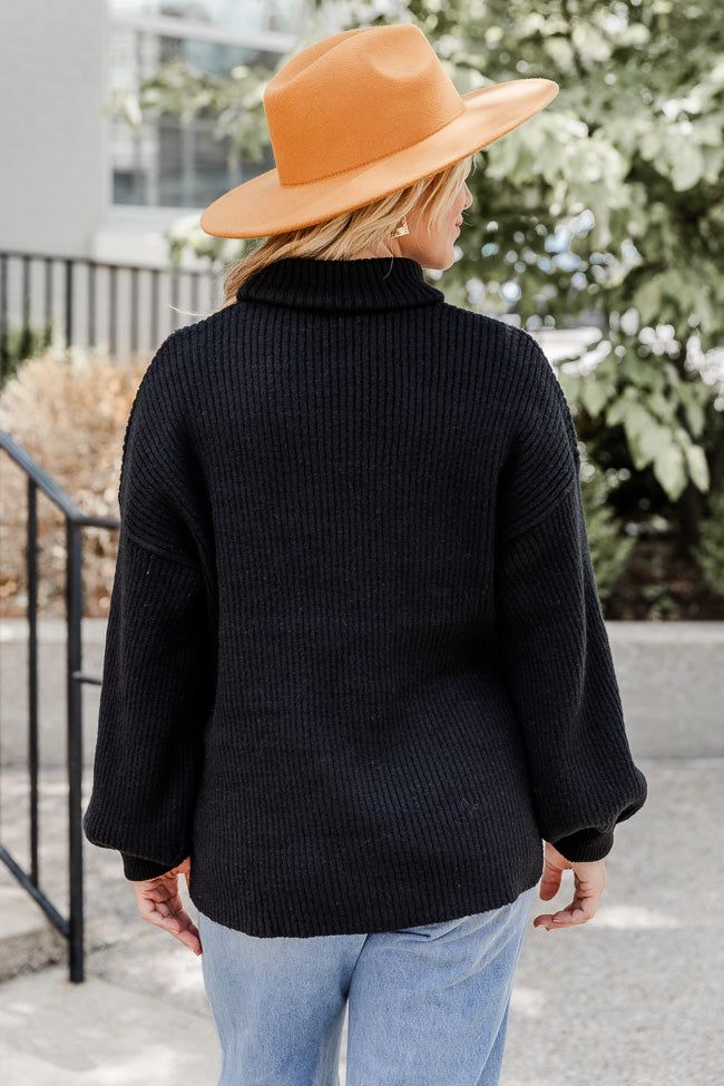 Give It Your All Black Turtleneck Sweater FINAL SALE sold by Pink Lily product image thumbnail 5