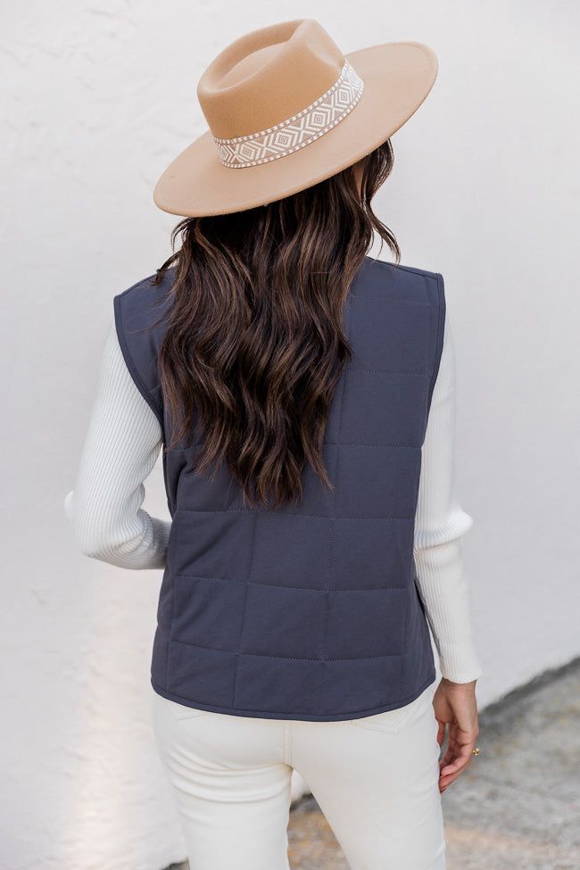 Cozy Zone Charcoal Quilted Vest FINAL SALE sold by Pink Lily product image thumbnail 4