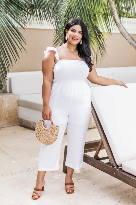 Perfectly Poised White Jumpsuit FINAL SALE sold by Pink Lily