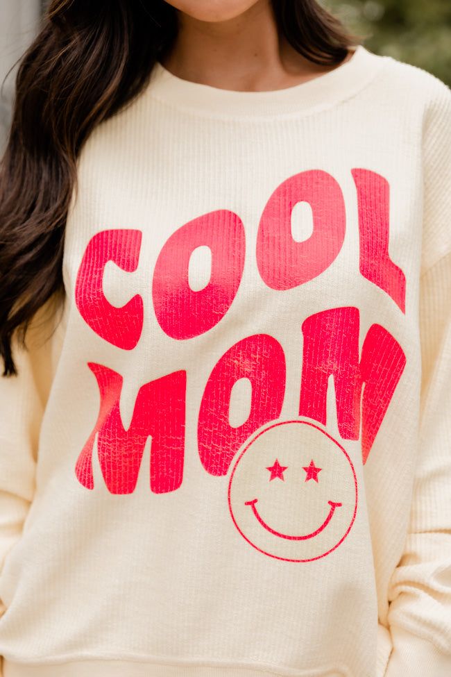 Cool Mom Pale Yellow Corded Sweatshirt sold by Pink Lily product image thumbnail 3
