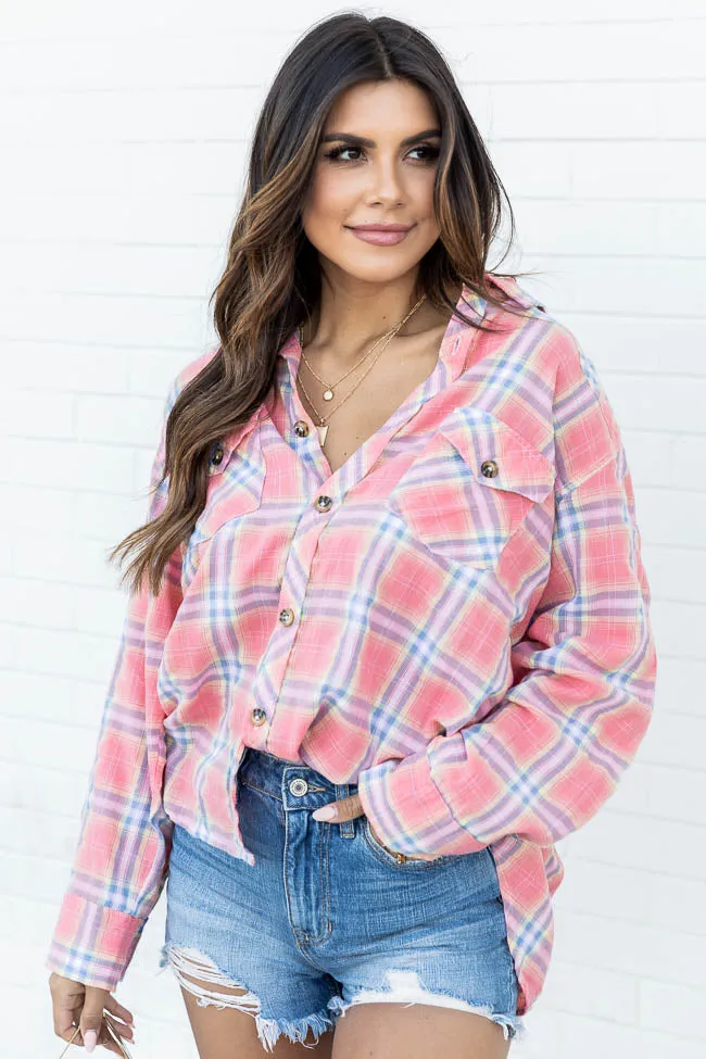 Flattering Style Red Multi Plaid Button Up Blouse FINAL SALE sold by Pink Lily product image thumbnail 5