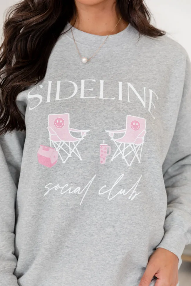 Sideline Social Club Light Grey Graphic Sweatshirt SALE sold by Pink Lily product image thumbnail 3