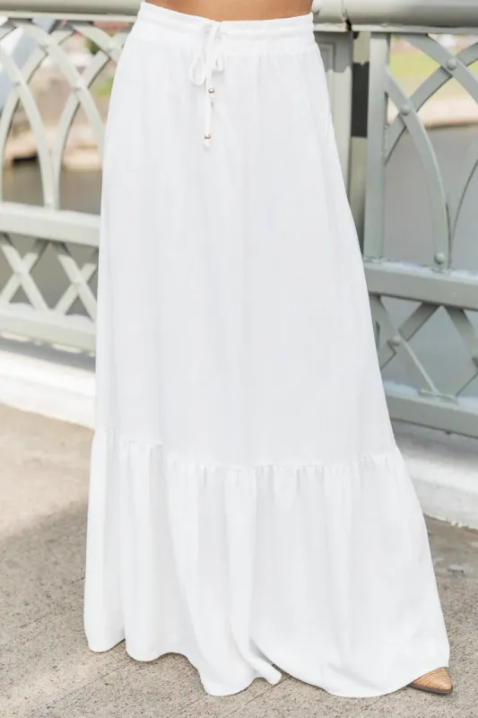 Inner Poise Ivory Maxi Skirt FINAL SALE sold by Pink Lily