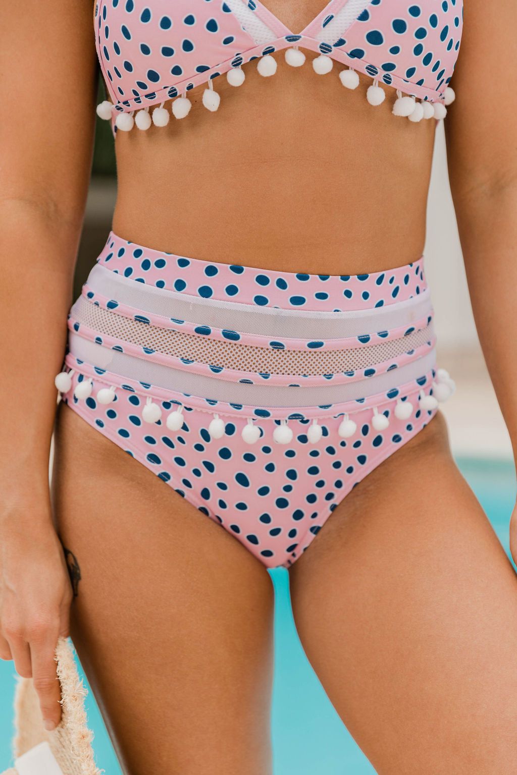 Sailing Through Paradise Spotted Pink Bikini Bottom FINAL SALE sold by Pink Lily product image thumbnail 2