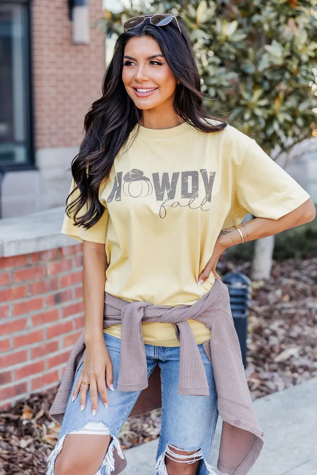 Howdy Fall Mustard Oversized Graphic Tee sold by Pink Lily product image thumbnail 4