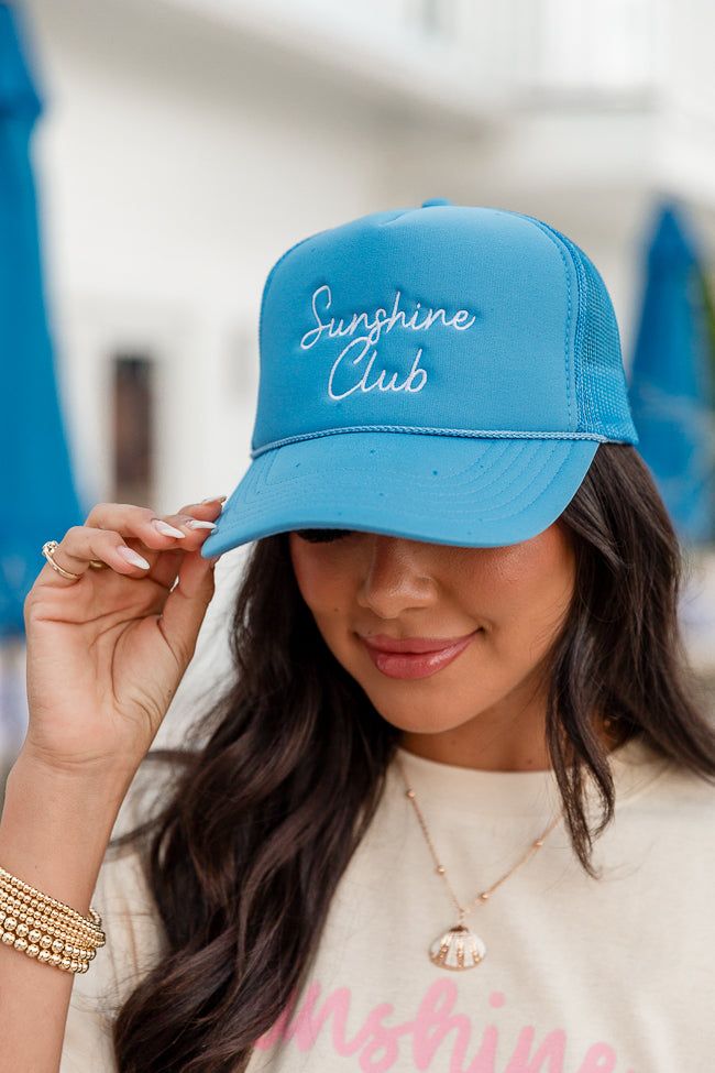 Sunshine Club Ocean Blue Trucker Hat sold by Pink Lily product image thumbnail 5