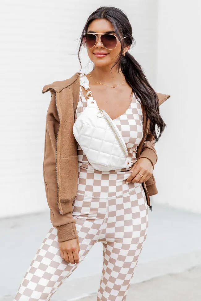 Making It Look Easy Brown Ribbed Shoulder Full Zip Pullover SALE sold by Pink Lily product image thumbnail 3