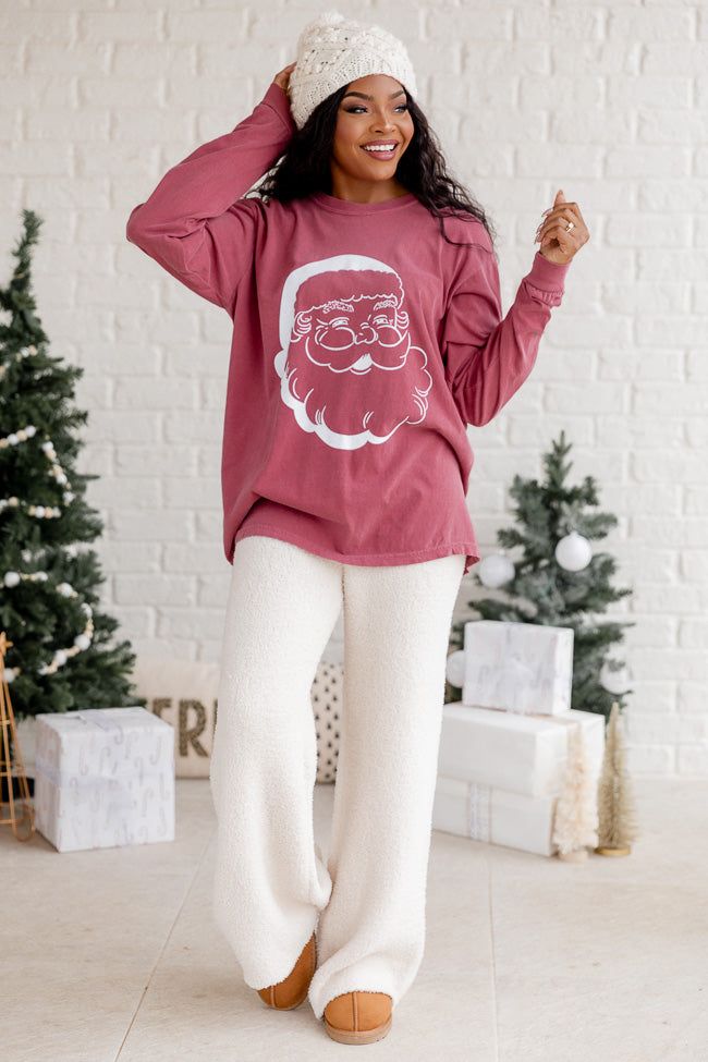 Vintage Santa Red Long Sleeve Graphic Tee sold by Pink Lily product image thumbnail 4