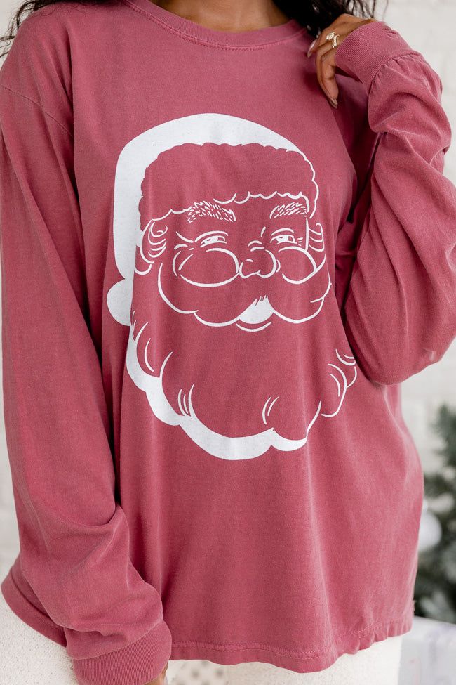 Vintage Santa Red Long Sleeve Graphic Tee sold by Pink Lily product image thumbnail 3