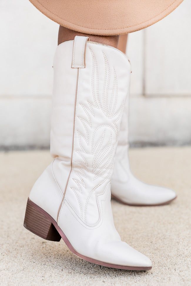 Dixie Cream Western Boots FINAL SALE sold by Pink Lily