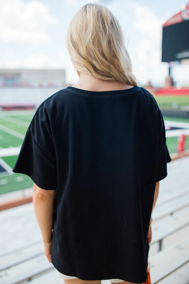 Classy Until Kick Off Black Stitched Tee FINAL SALE sold by Pink Lily product image thumbnail 5