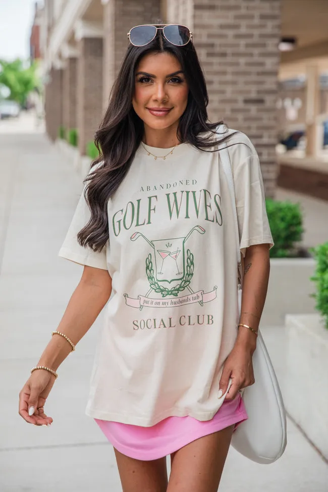 Golf Wives Social Club Ivory Oversized Graphic Tee sold by Pink Lily product image thumbnail 4