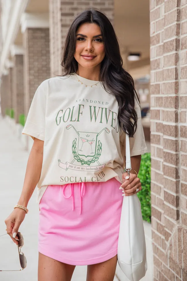 Golf Wives Social Club Ivory Oversized Graphic Tee sold by Pink Lily product image thumbnail 2