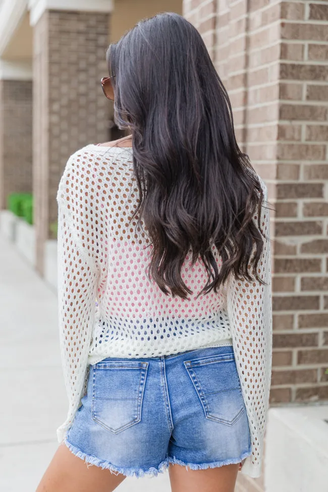 Evermore Elegance Cream Crochet Cardigan FINAL SALE sold by Pink Lily product image thumbnail 5