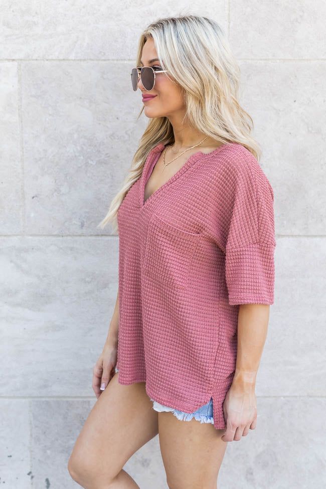 Know She's Wonderful Mauve Blouse FINAL SALE sold by Pink Lily product image thumbnail 3