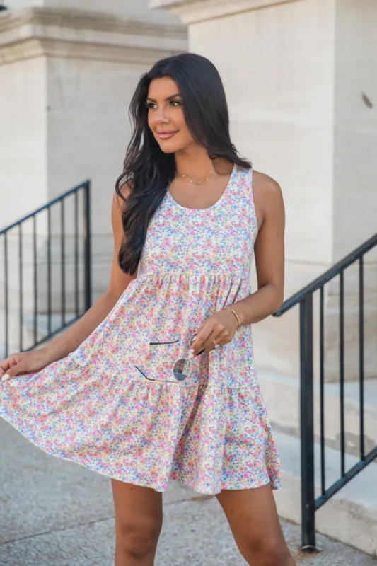 All A Fantasy Knit Printed Floral Dress SALE sold by Pink Lily