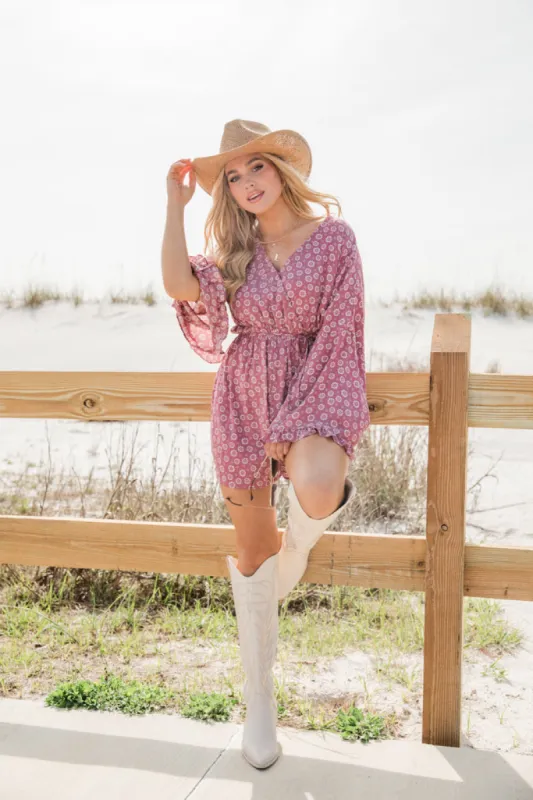Wondering Ways Pink Ditsy Floral Romper FINAL SALE made by Pink Lily