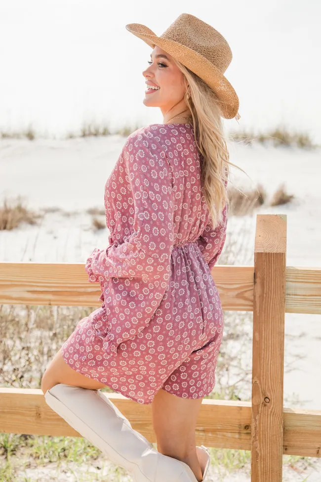 Wondering Ways Pink Ditsy Floral Romper FINAL SALE sold by Pink Lily product image thumbnail 3