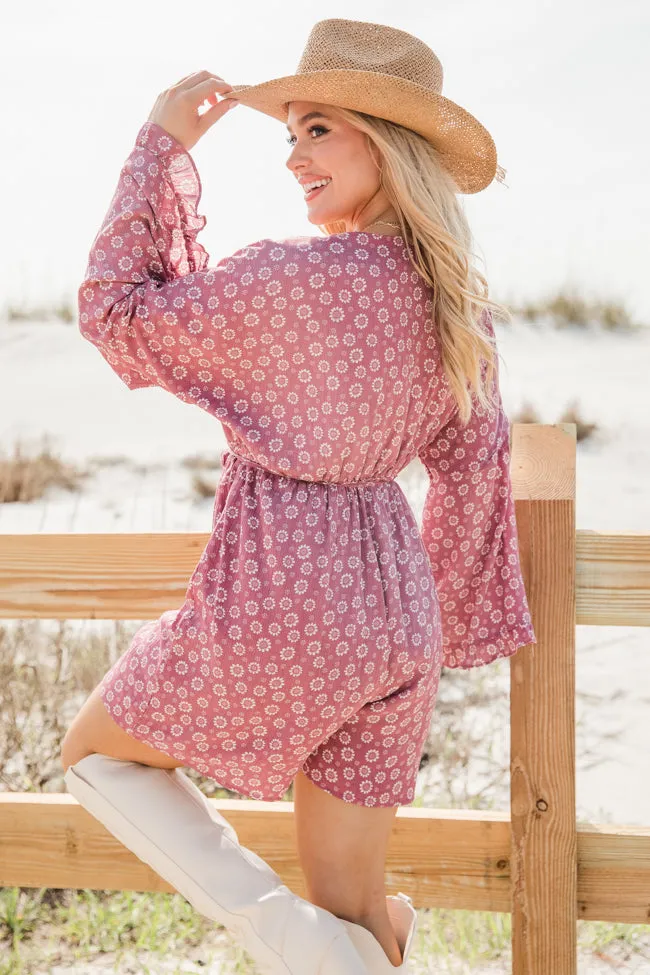 Wondering Ways Pink Ditsy Floral Romper FINAL SALE sold by Pink Lily product image thumbnail 4