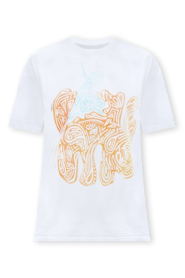 Pumpkin Swirl Ivory Oversized Graphic tee sold by Pink Lily product image thumbnail 5