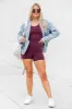 She's A Go Getter Maroon Active Onesie FINAL SALE sold by Pink Lily