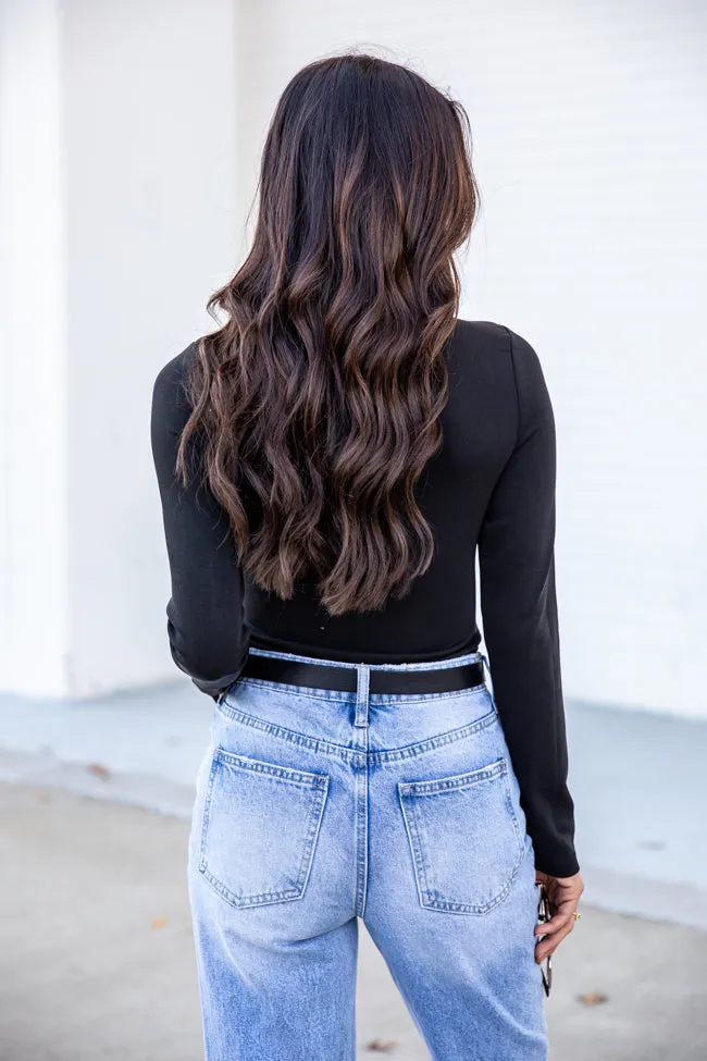 Hit Or Miss Black Mock Neck Bodysuit sold by Pink Lily product image thumbnail 4