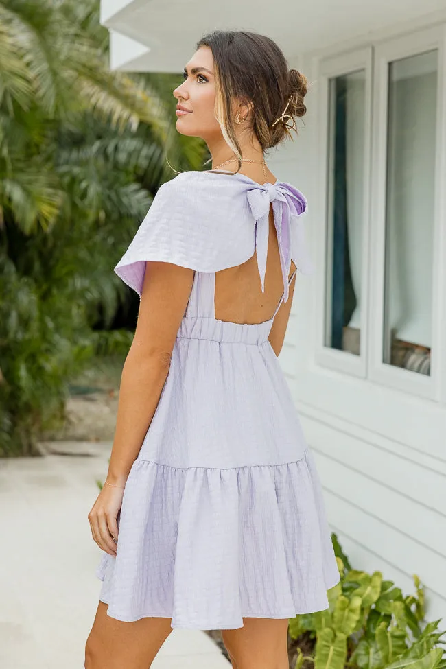Forever Daydream Lilac V-Neck Mini Dress sold by Pink Lily product image thumbnail 4