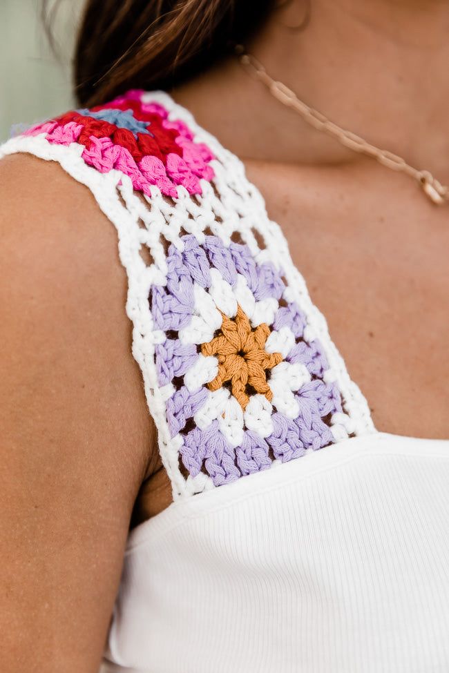 Summer Memories Ivory Crochet Sleeve Tank FINAL SALE sold by Pink Lily product image thumbnail 3