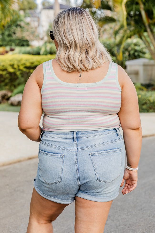 Summer Daze Pastel Multi Stripe Sweater Tank sold by Pink Lily product image thumbnail 9