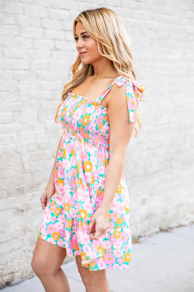 Sunny Skies Green Floral Mini Dress FINAL SALE sold by Pink Lily product image thumbnail 3