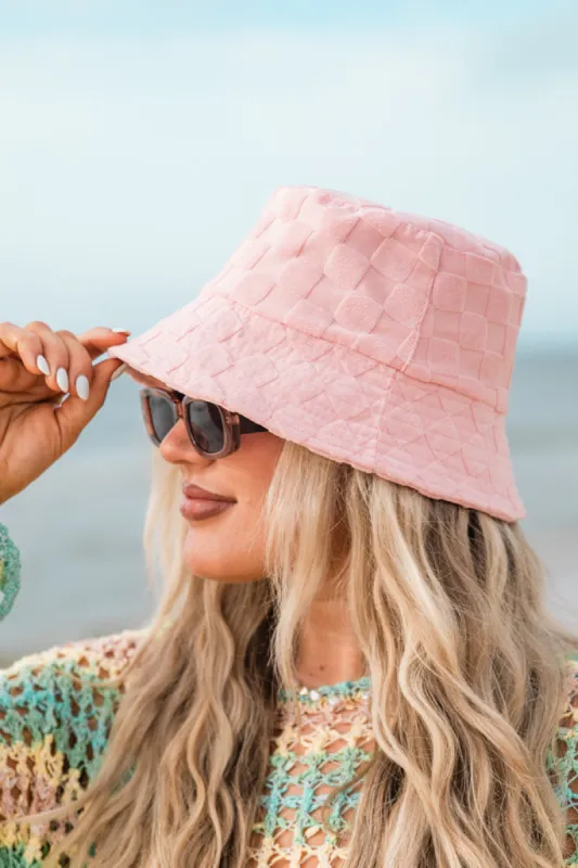 Light Pink Terry Cloth Bucket Hat FINAL SALE sold by Pink Lily