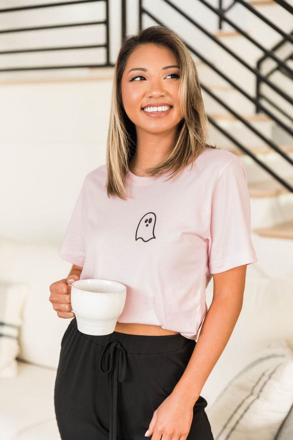 Pocket Ghost Pink Graphic Tee sold by Pink Lily product image thumbnail 3
