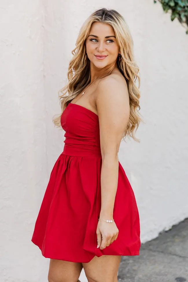 All Too Well Red Strapless Mini Dress FINAL SALE sold by Pink Lily product image thumbnail 3